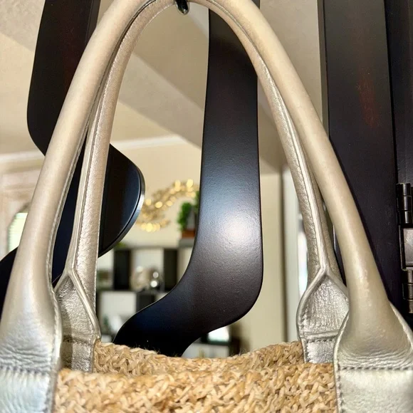 Tory Burch Metallic Ella Tote Bag - Picture 6 of 10